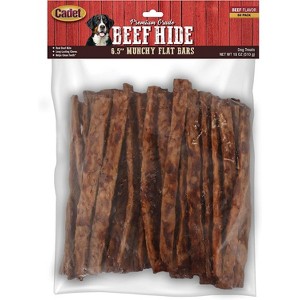 Cadet 6.5 Inch Munchy Flat Bar Rawhide Chew Dog Treats, 50 Pack - 1 of 1