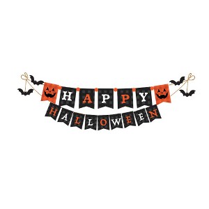 Briarwood Lane Halloween Burlap String Banner Bats 60"W Briarwood - 1 of 2