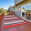 Modern Outdoor Plastic Straw Rug Reversible Mat, Striped Waterproof Rugs for Deck Backyard Porch RV Camper Picnic Balcony Beach - 4 of 4