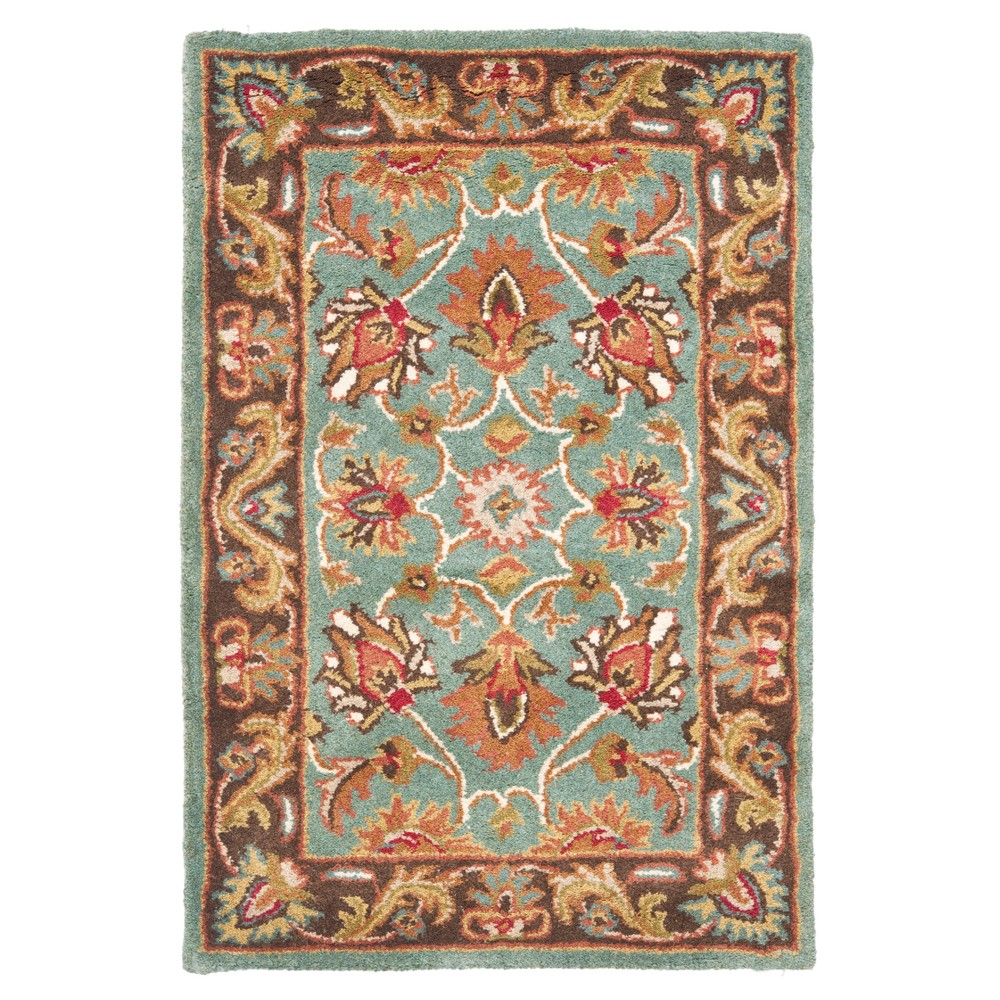  Floral Tufted Accent Rug Blue/Brown