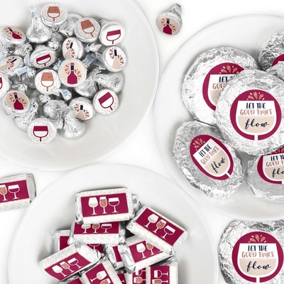 Big Dot of Happiness But First, Wine - Wine Tasting Party Candy Favor Sticker Kit - 304 Pieces