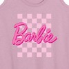 Women's - Barbie - Checkered Logo Graphic Racerback Tank - 2 of 4