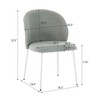 DOMETOUR Iron-Footed Dining Chair with Adjustable Foot Pads Suitable for Dining Room Living Room Study Room Set of 2 - 2 of 4