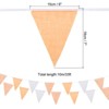 Unique Bargains Birthday Wedding Garden Outdoor Decor Solid Plaid Triangle Flags Banner 33ft - 2 of 4