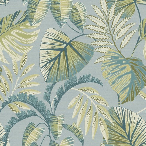 Tempaper Peel and Stick Wallpaper Tropical Jungle Green