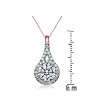 Guili Rhodium Plated Sterling Silver Round Bezel Pendant with Sparkling CZ, Dazzling Look for Day & Night Wear - 3 of 3