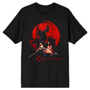 Castlevania Alucard, Trevor Belmont, and Sypha Belnades Men's Black Graphic Tee - 1 of 2