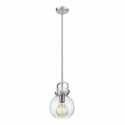 Newton Sphere - 1 Light Stem Hung Pendant In Industrial Style-11.25 Inches Tall and 8 Inches Wide