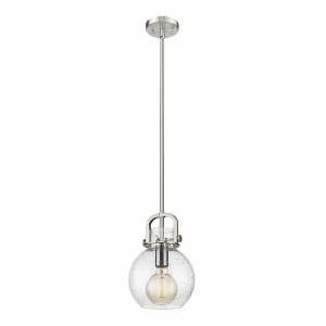 Newton Sphere - 1 Light Stem Hung Pendant In Industrial Style-11.25 Inches Tall and 8 Inches Wide - 1 of 1