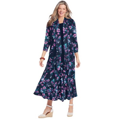 Woman Within Plus Size 2-Fer Cardigan Tunic