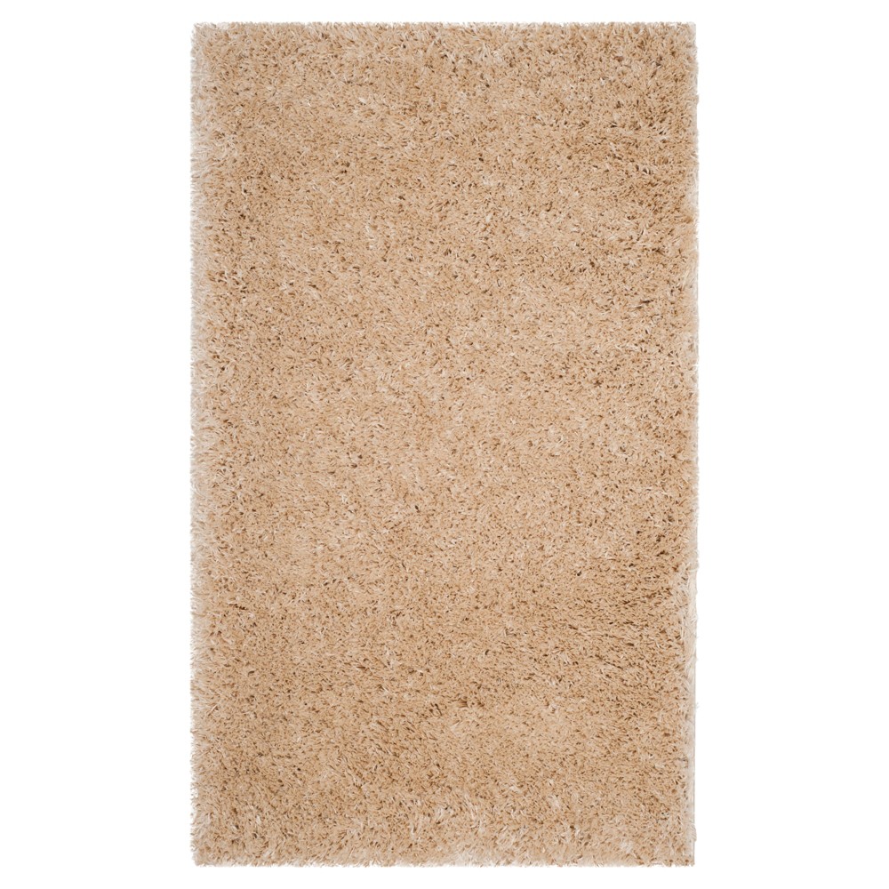 4'x6' Solid Loomed Area Rug Light Beige - Safavieh