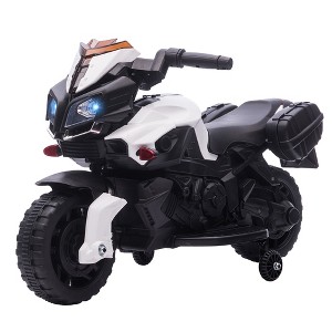 Aosom 6V Electric Motorcycle for Kids, Dirt Bike, Battery-Powered Ride-On Toy Off-Road Street Bike with Pedal, Headlights, and Training Wheels - 1 of 4