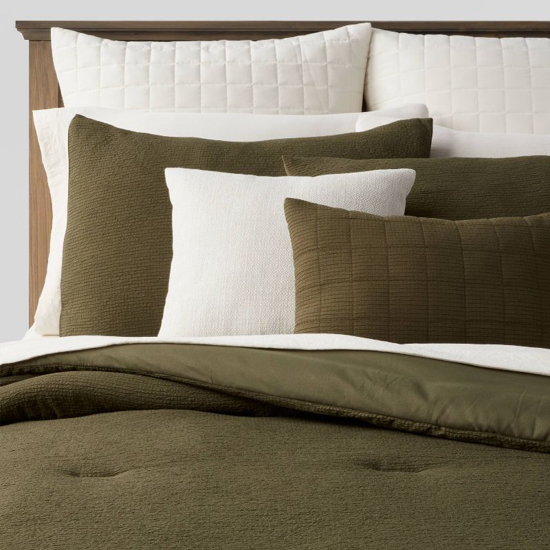 12pc Micro Texture Comforter & Sheet Bedding Set - Threshold™, 1 of 17