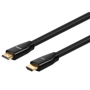 Monoprice HDMI Cable - 20 Feet - Black| Certified Premium, High Speed, 4k@60Hz, HDR, 18Gbps, 28AWG, YUV 4:4:4, Compatible with UHD TV and More - 1 of 4