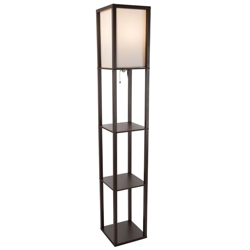 Hasting Home Etagere LED Floor Lamp with 3 Tiers of Storage Shelving, 5 of 8
