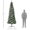 TopComfy Christmas Tree Stand Prelit Snow Dipped Artificial Christmas Tree with Pine Cones and Berries, Green, 33.8"*33.8"*106.3" - 3 of 4