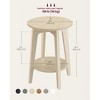 Round Side Table with Lower Shelf, End Table for Small Spaces, Nightstand - 4 of 4