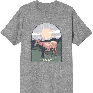 Western Cow Howdy Adult Short Sleeve Tee - 1 of 2