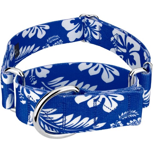 Country Brook Petz 1 1/2 Inch Royal Blue Hawaiian Martingale Dog Collar - image 1 of 4