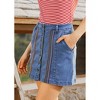 A Spring Fling Button Down A-Line Jean Skirt - 2 of 4