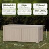 MaseiKar 110 Gallon Pro Lockable Resin Deck Box, Waterproof Outdoor Storage Box for Patio Furniture, Garden Tools, Pool Accessories - 2 of 4