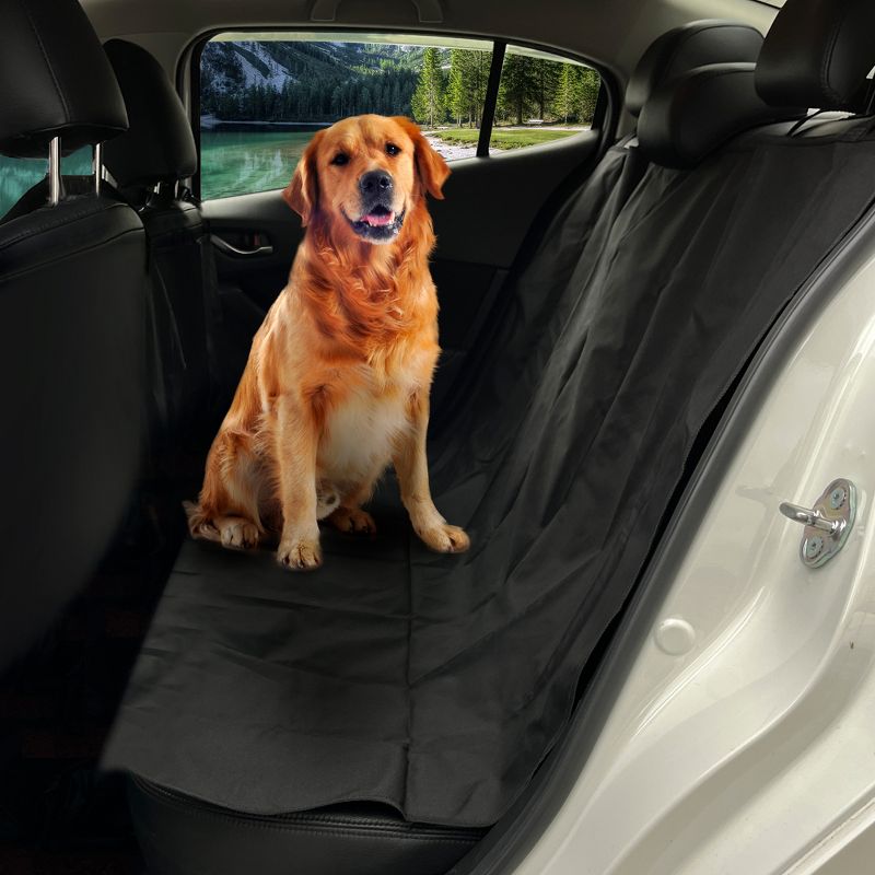 Unique Bargains Universal Car Back Seat Cover Pet Waterproof Non-slip Protector Pad Oxford Cloth Black, 2 of 5