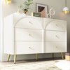 47.24"Modern metal foot six-drawer dining cabinet, combining high-quality wood and metal, simple style - 3 of 4
