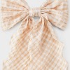 Gingham Bow Hair Barrette - Wild Fable™ Orange: Classic Check Pattern, Recycled Polyester - 3 of 3