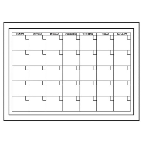 Peel-n-Stick Dry Erase Calendar Decal