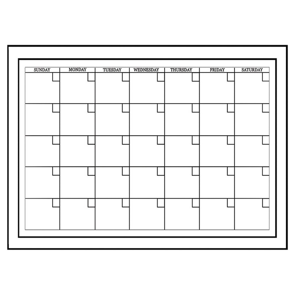 Photos - Dry Erase Board / Flipchart Wall Pops! 2pk Dry Erase Calendar 17.5" x 24" - White/Black