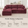 107.9" Chenille L-Shaped Sectional Sofa with Double Cushion & Pockets - 4 of 4