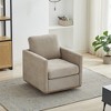 30.7'' Chenille Square Swivel Accent Chair with Removable Back Cushion for Living Room, Bedroom, Apartment, Nursery - 3 of 4