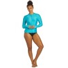 Sporti Women's Long Sleeve Zip Front UPF 50+ Rash Guard - 4 of 4