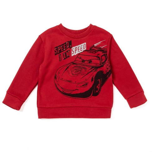 Disney Cars' Lightning McQueen Hooded Pullover, Half-Zip Fleece