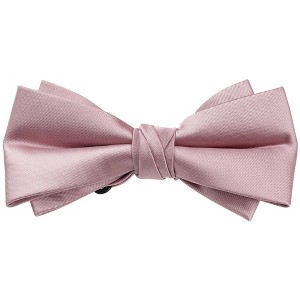 INSPIRE CHIC Men's Solid Color Pre-tied Double Layered Necktie - 1 of 4
