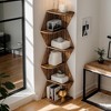 Hommoo 5-Tier Corner Bookshelf Brown - 3 of 4