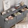 Dresser for Bedroom, 53.5" Wide Dresser Organizer, 7 Drawer with Golden Metal Handle and Legs - 4 of 4
