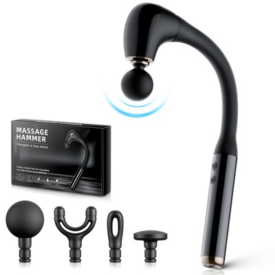 SUGIFT Ergonomic Long Handle Massage Gun Ultra-Quiet Deep Tissue with 5-Speed Control