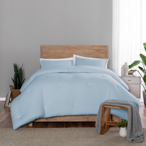 gray and light blue comforter sets