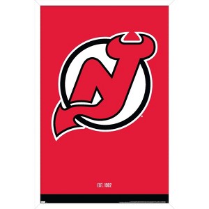 Trends International NHL New Jersey Devils - Logo 21 Framed Wall Poster Prints - 1 of 4