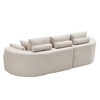 106'' Chenille L-Shaped Curved Sectional Sofas with Chaise, 7 Soft Pillows and Cloud-Like Foam - 4 of 4
