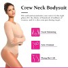 Sol Living Women's Bodysuit Seamless Casual Going Out Top Shirt Breathable Tops Tummy Control Shapewear Stretchy Basic Body Suits T Shirt Crew Neck - 3 of 4