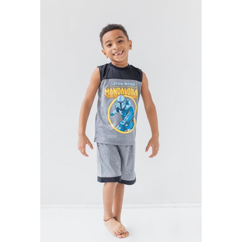 Star Wars Graphic T-Shirt Tank Top and Shorts 3 Piece Outfit Set Little Kid to Big Kid, 3 of 10