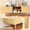 Modern Round Corner TV Stand with Storage Cabinet and Cable Managment for TVs up to 65" - 4 of 4