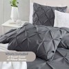 Dark Grey Queen Duvet Cover Set, Soft Double Brushed, Set of 3 with Pillow Shams - 2 of 4