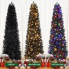 6ft Pre-Lit Black Pencil Christmas Tree with 250 Lights, 8 Lighting Modes, Slim Hinged Artificial Xmas Tree - 4 of 4