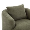 CAVINAS Swivel Barrel Chair,Upholstered Accent Sofa Chair with Pocket,Spring Cushion,Throw Pillow,Lounge Chair for Living Room,Bedroom,Office - 4 of 4