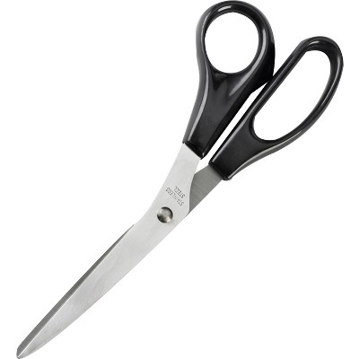 Staples 8 inch Pointed Tip Stainless Steel Scissors Straight Handle Right & Left Handed 6/Carton, Black