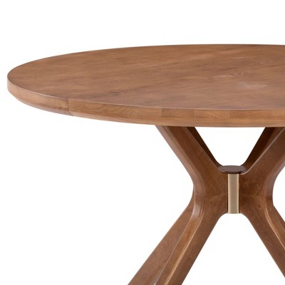 Verso 47'' Pecan Solid Wood Round Dining Table