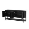 NicBex Console Table with 2 Cabinets,Entryway Table with Open Bottom Storage Shelf,Modern Couch Table for Living Room,Black - 2 of 4